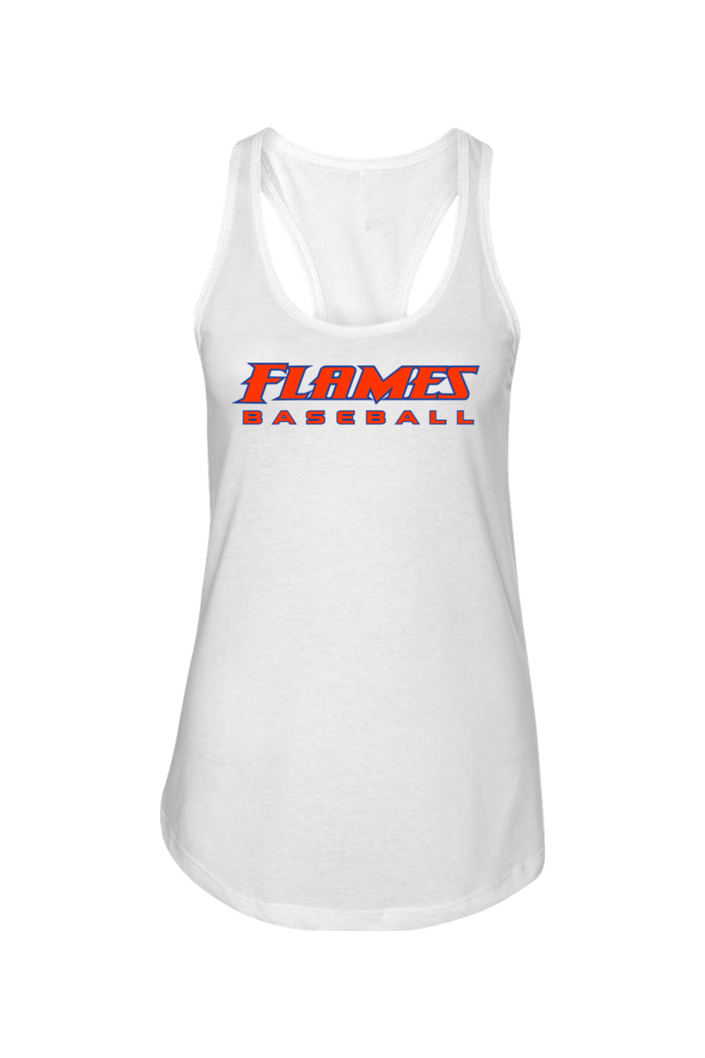 Flames MI Baseball DTF Ladies Racerback Tank
