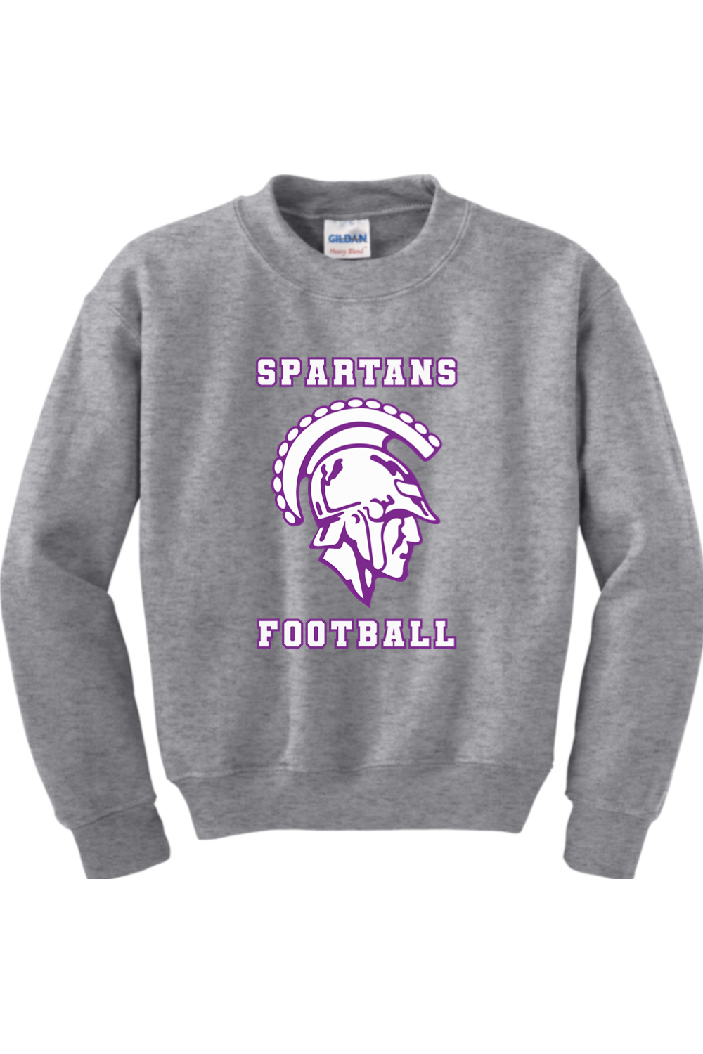 Spartans Football DTF Youth Heavy Blend Crewneck Sweatshirt