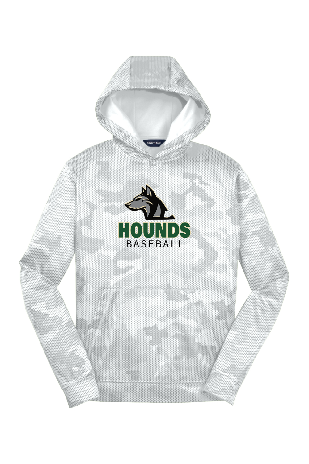 Hounds Baseball Youth Sport-Wick CamoHex Fleece Hooded Pullover