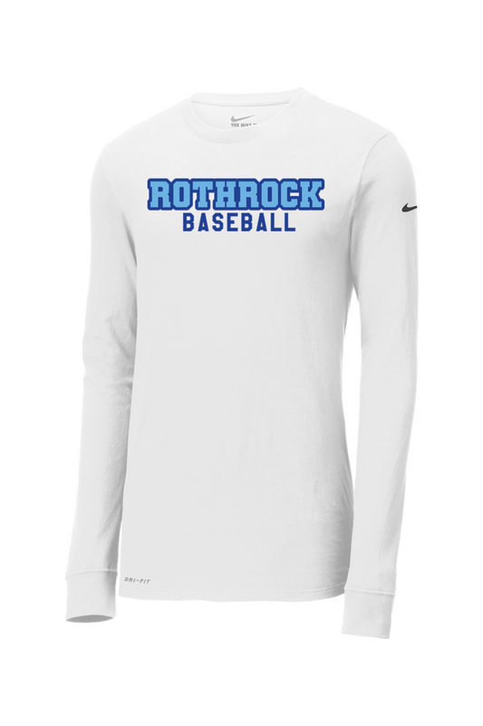 Rothrock Baseball Nike Dri-FIT Cotton/Poly Long Sleeve Tee