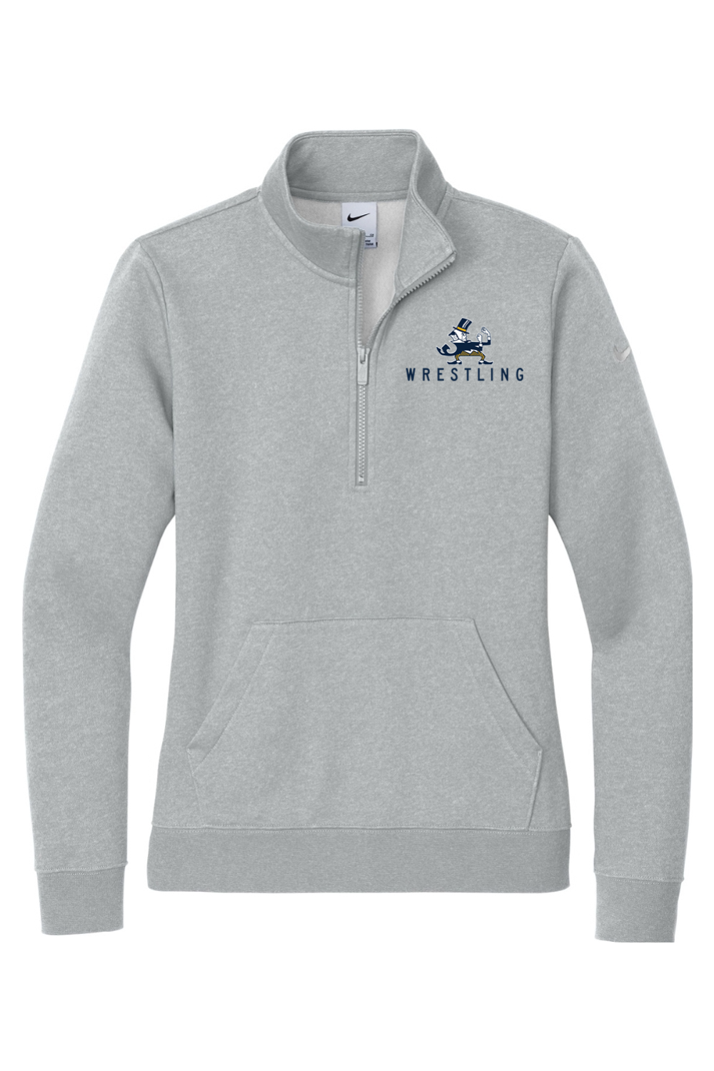 B-CC Wrestling DTF Nike Ladies Club Fleece Sleeve Swoosh 1/2-Zip