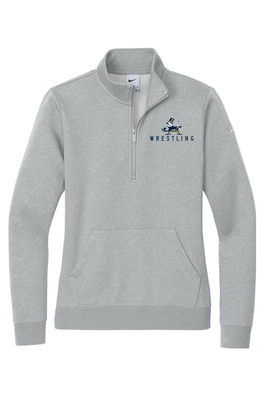 B-CC Wrestling DTF Nike Ladies Club Fleece Sleeve Swoosh 1/2-Zip