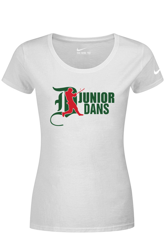 Junior Dans Baseball Nike Ladies Dri-FIT Cotton/Poly Scoop Neck Tee