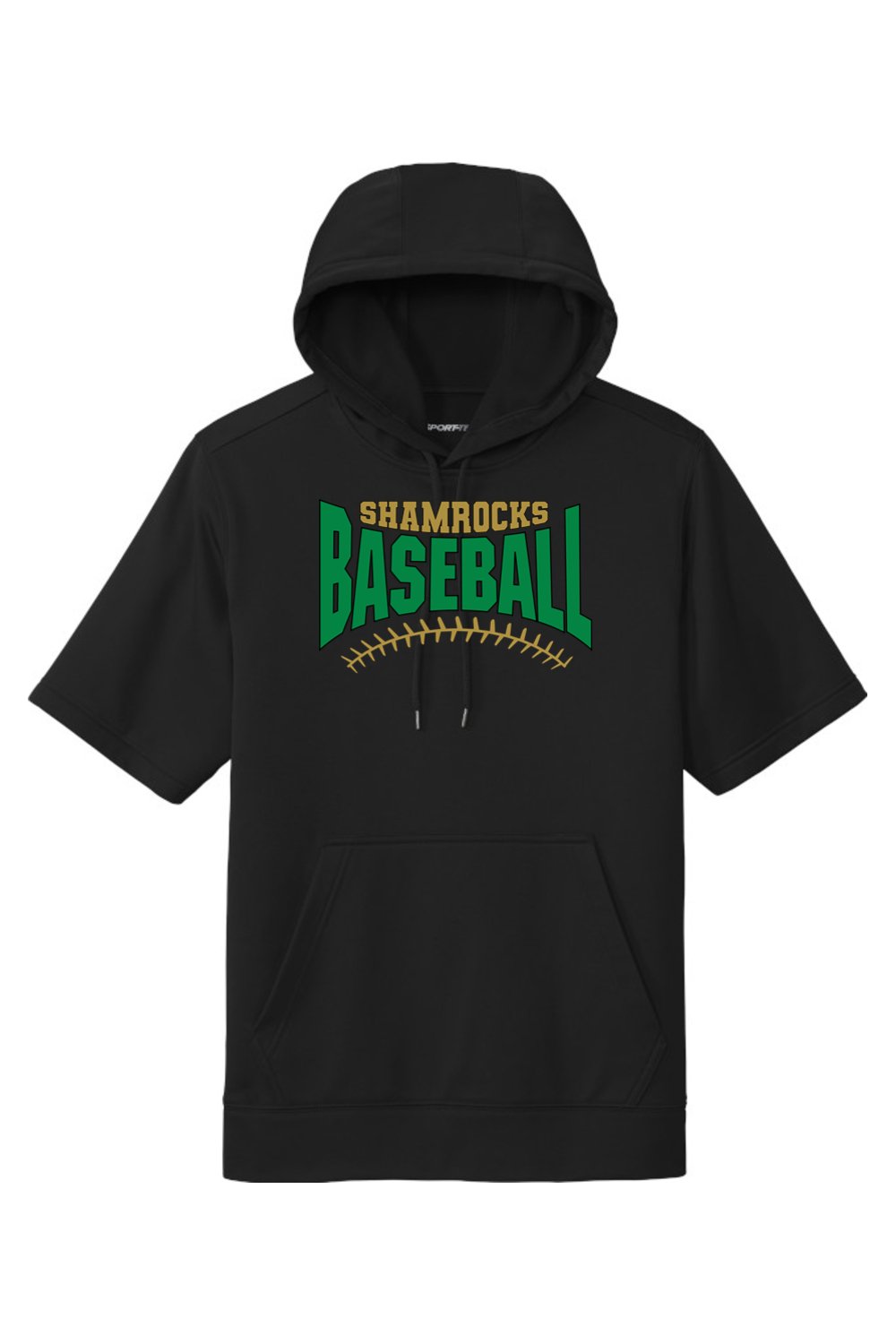 Shamrocks Baseball Fleece Short Sleeve Hooded Pullover