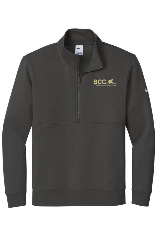 BCC Youth Wrestling Nike Club Fleece Sleeve Swoosh 1/2-Zip