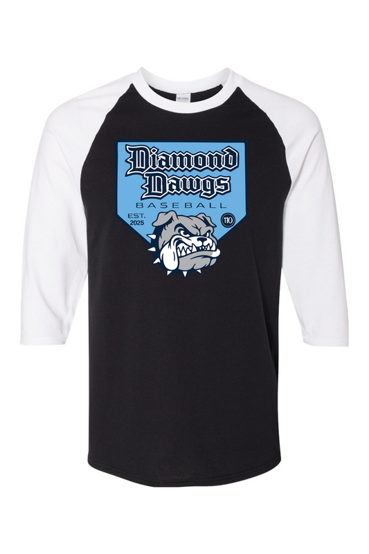 Diamond Dawgs Heavy Cotton Raglan Three-Quarter Sleeve T-Shirt