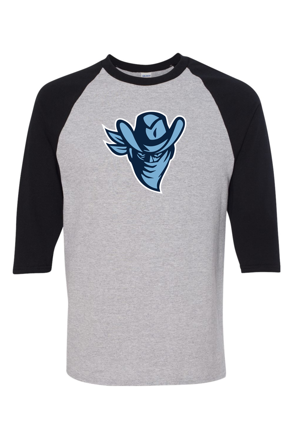 Outlaws Baseball Heavy Cotton Raglan Three-Quarter Sleeve T-Shirt