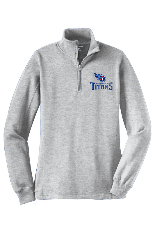 Weddington Titans Football DTF Ladies 1/4-Zip Sweatshirt