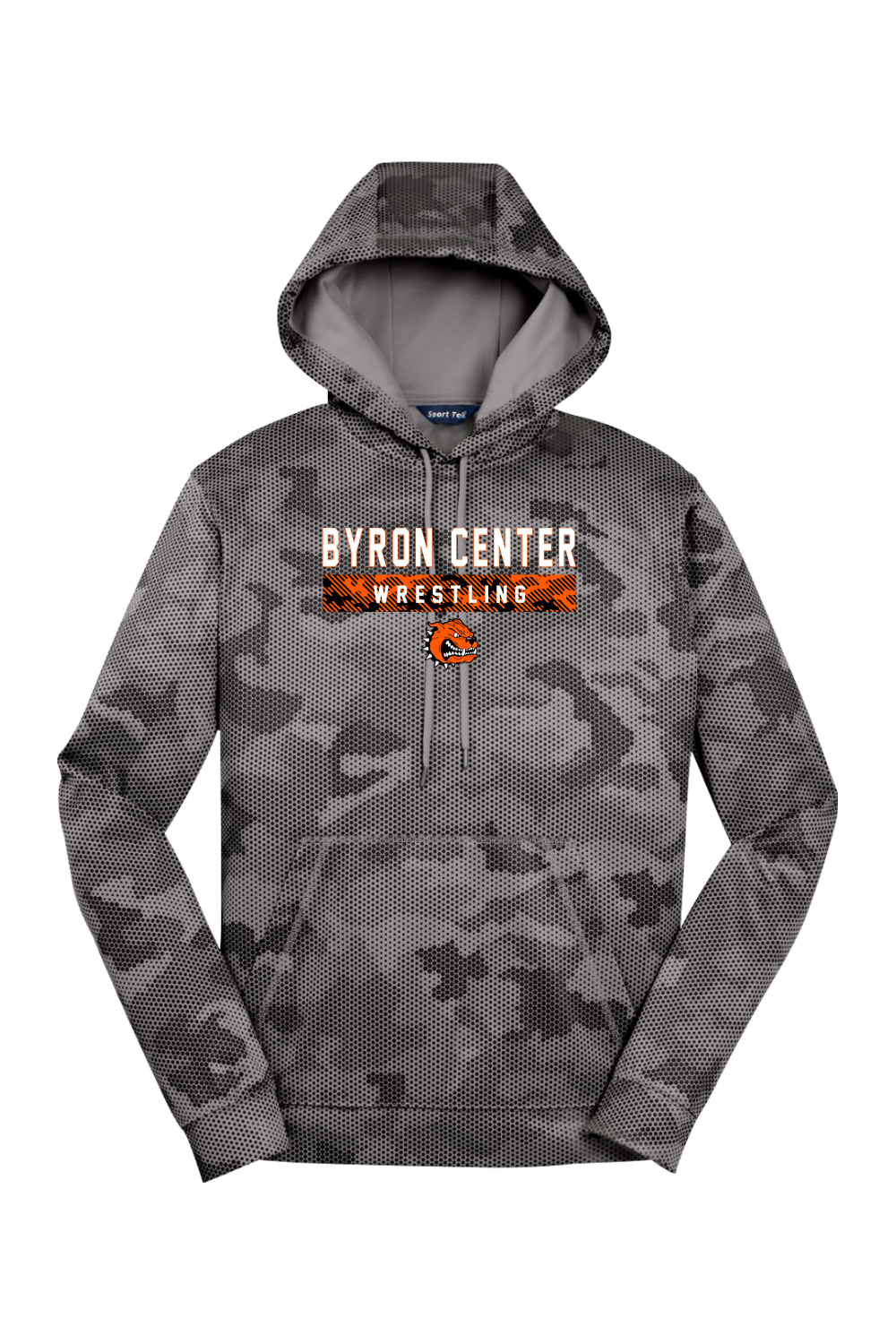 BC Boys Youth Wrestling DTF CamoHex Fleece Hooded Pullover