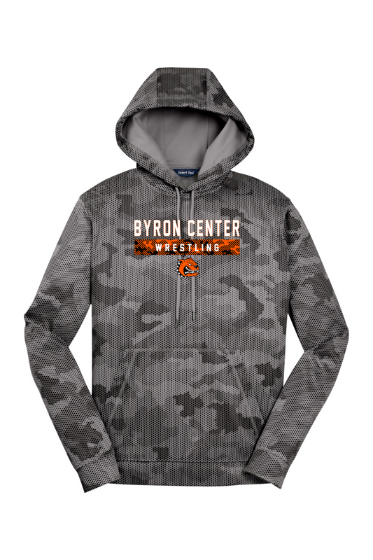 BC Boys Youth Wrestling DTF CamoHex Fleece Hooded Pullover