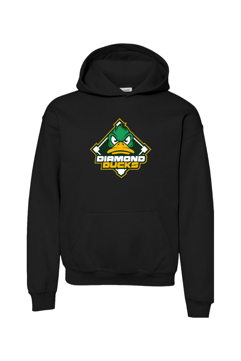 Diamond Ducks Baseball Youth Heavy Blend Hooded Sweatshirt