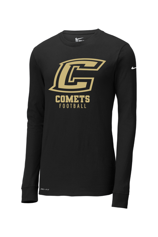 Comets Football DTF Nike Dri-FIT Cotton/Poly Long Sleeve Tee