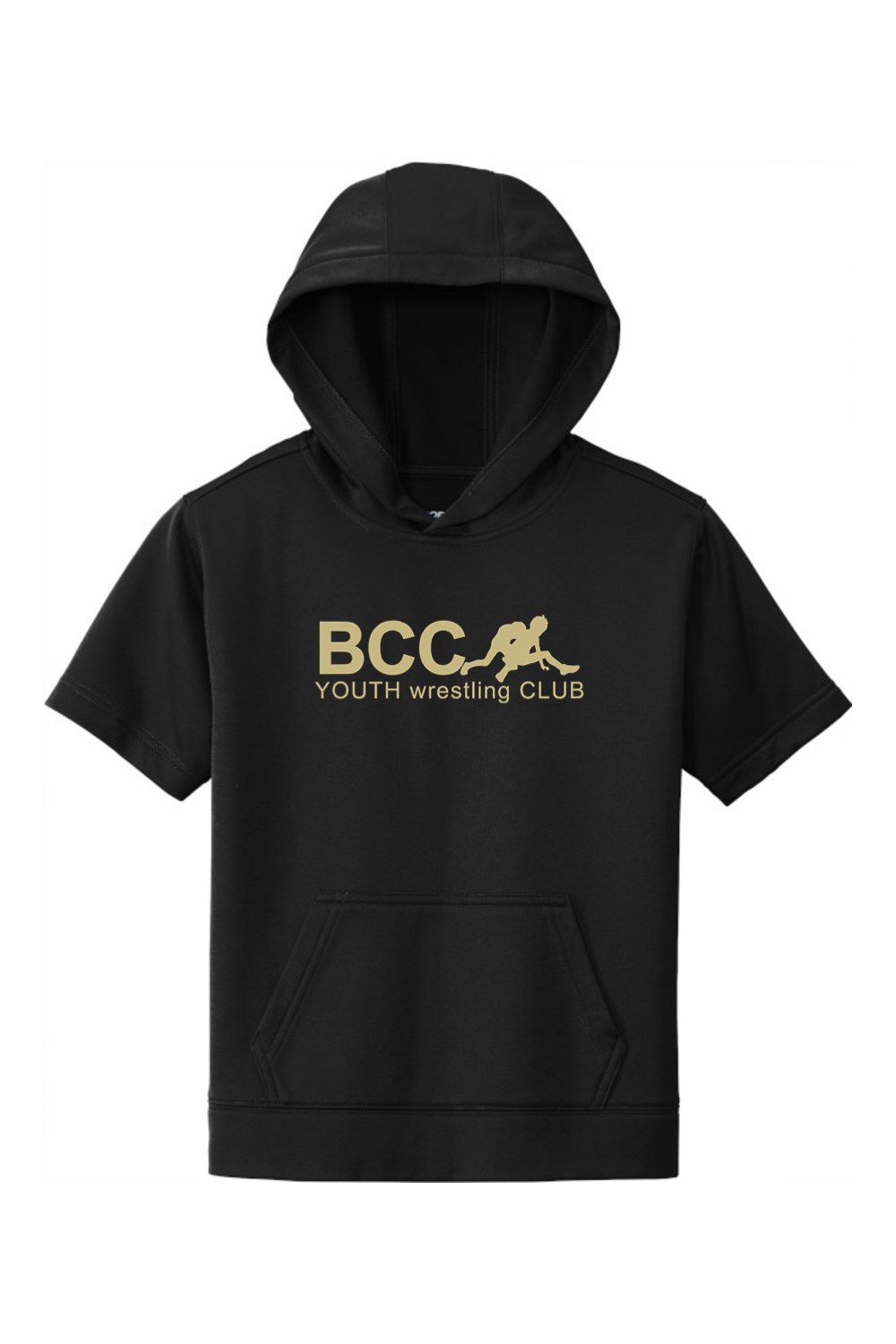 BCC Youth Wrestling YOUTH Fleece Short Sleeve Hooded Pullover