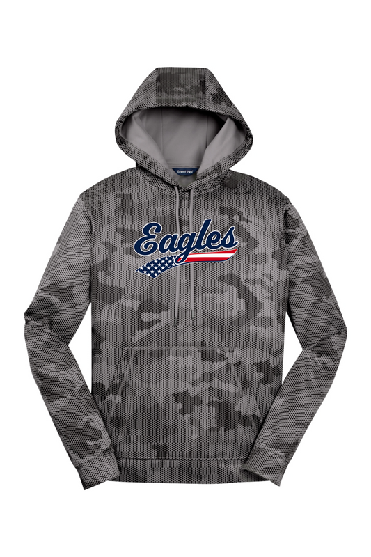 Watervliet Eagles Baseball DTF CamoHex Fleece Hooded Pullover
