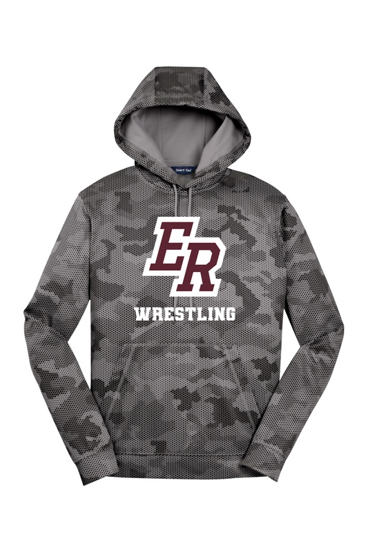 Eaton Rapids Wrestling DTF Sport-Wick CamoHex Fleece Hooded Pullover