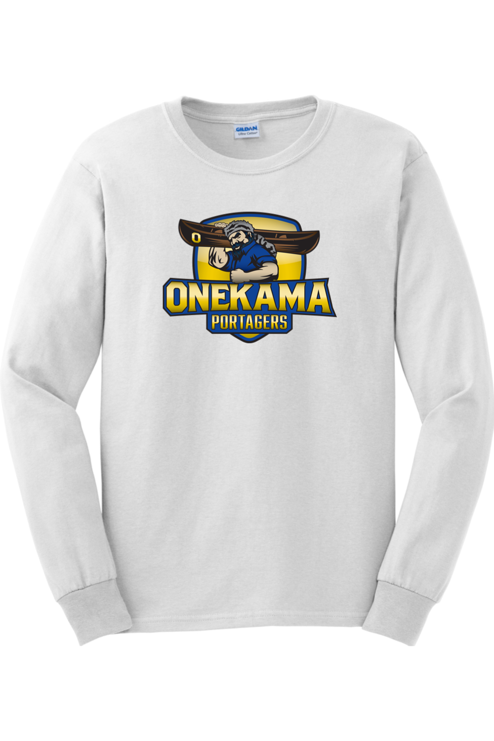 Onekama Portagers Football Cotton Long Sleeve T-Shirt