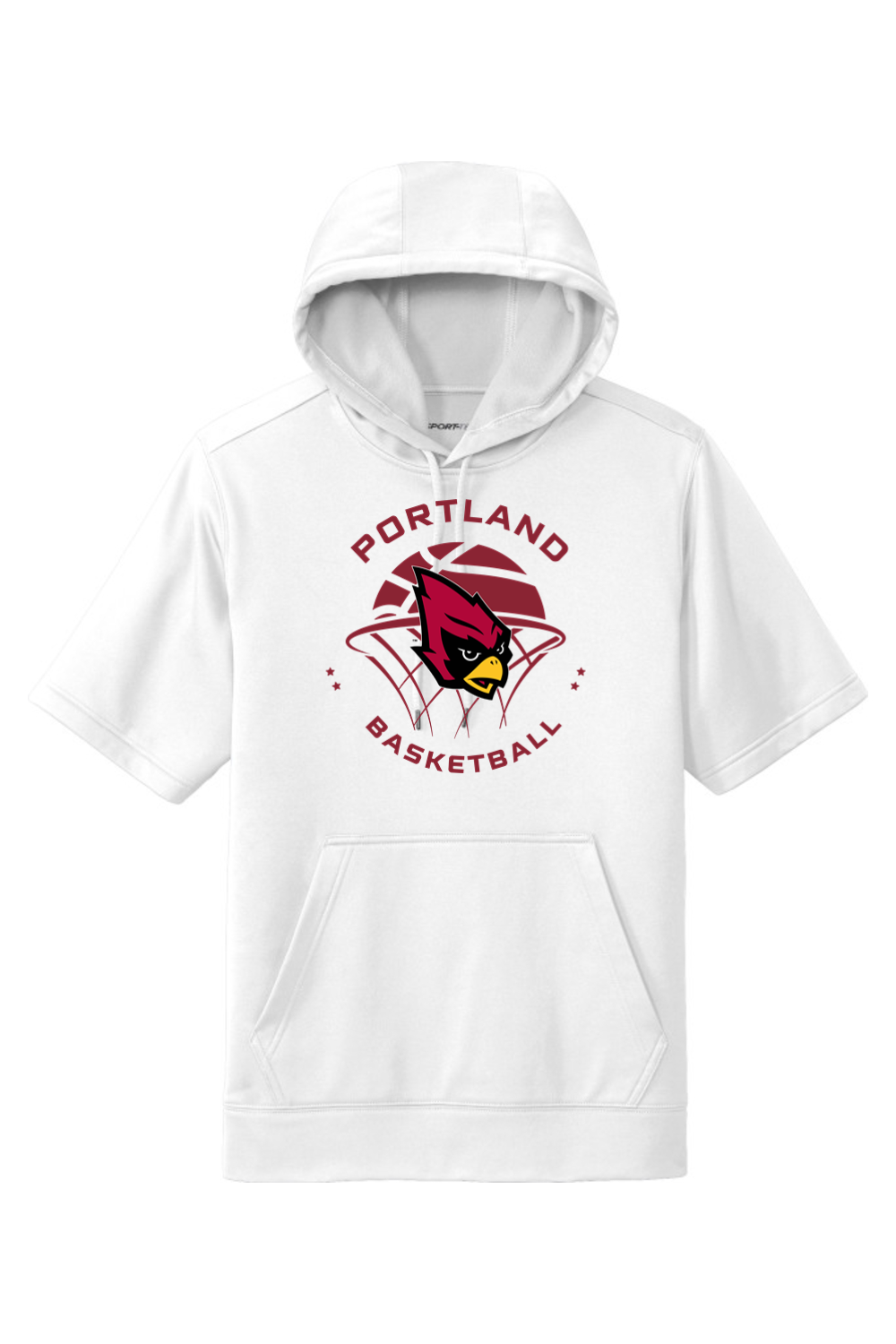 Portland Raider Basketball Fleece Short Sleeve Hooded Pullover