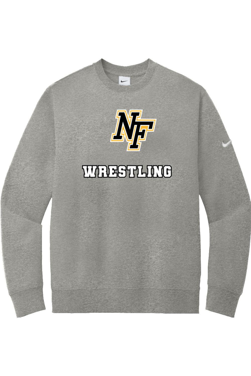 North Farmington Wrestling DTF Nike Club Fleece Sleeve Swoosh Crew