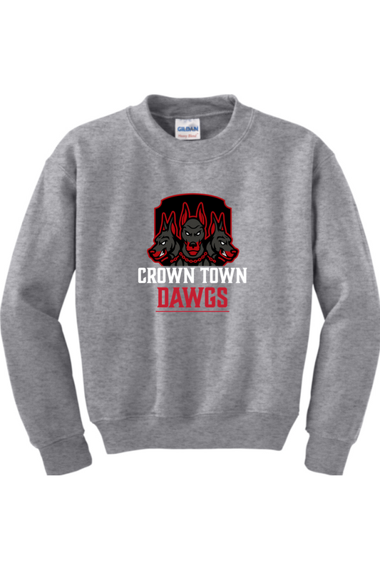 Crown Town Dawgs Youth Heavy Blend Crewneck Sweatshirt