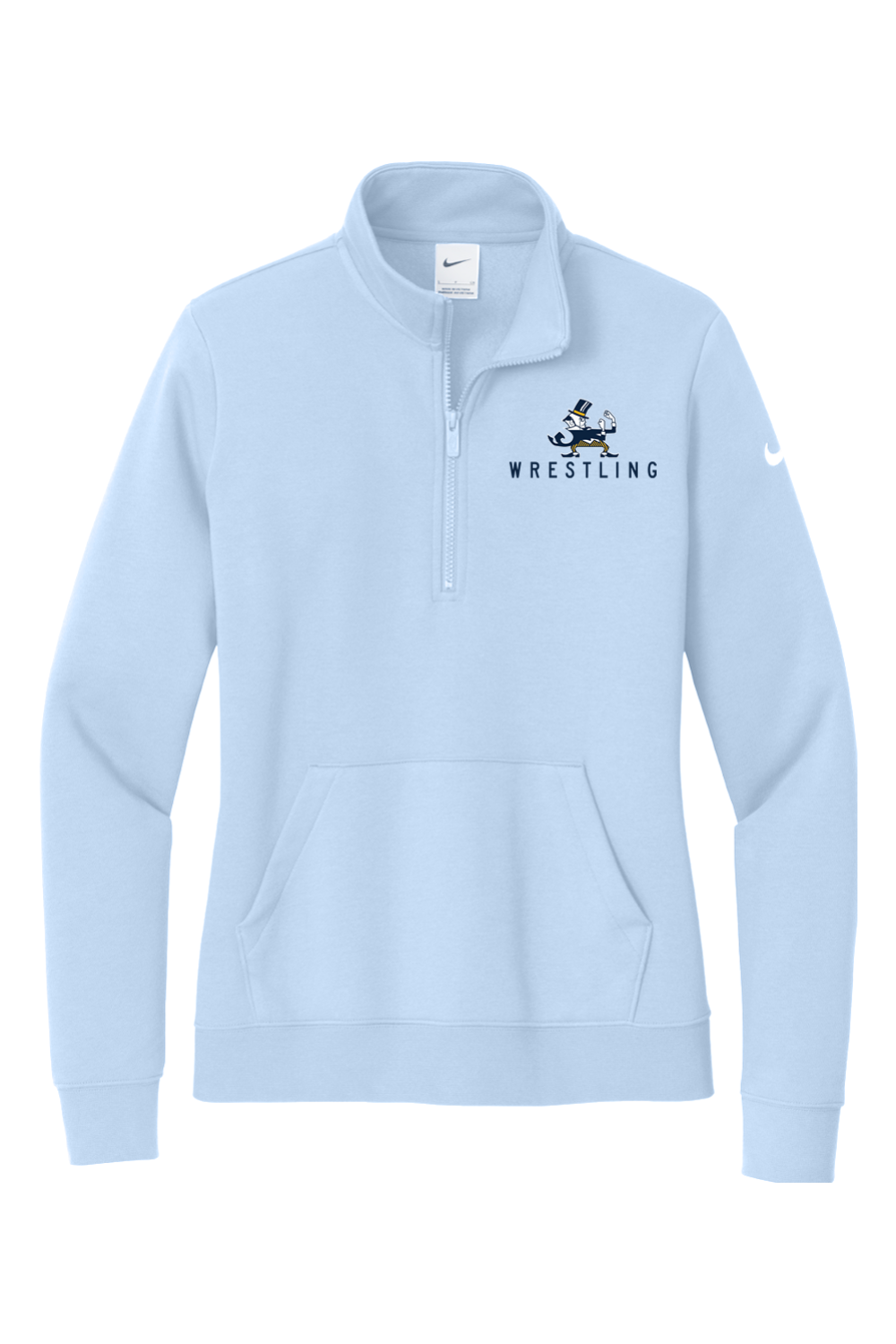 B-CC Wrestling DTF Nike Ladies Club Fleece Sleeve Swoosh 1/2-Zip