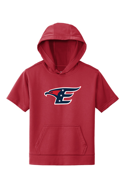 Watervliet Eagles Baseball DTF Youth Fleece Short Sleeve Hooded Pullover