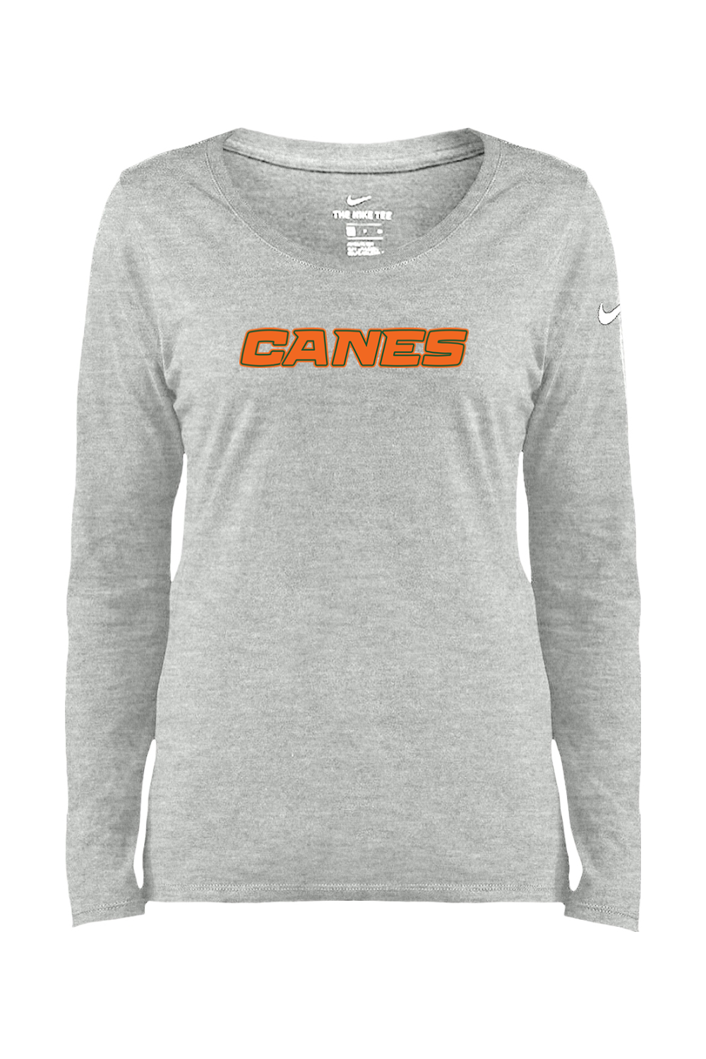 Canes Ladies Core Cotton Long Sleeve Scoop Neck Tee