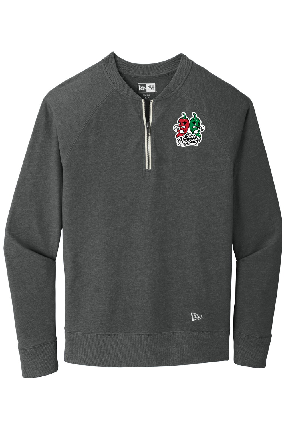 ABQ Chili Peppers Sueded Cotton Blend 1/4-Zip Pullover