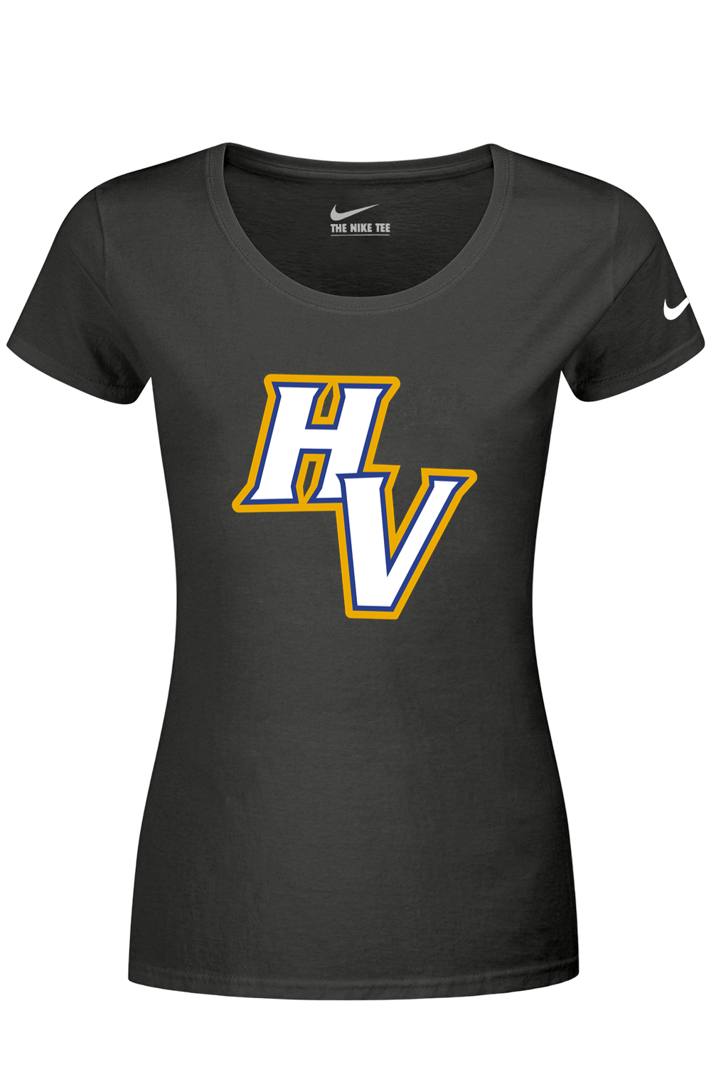 Hopkins High School Football DTF Nike Ladies Dri-FIT Cotton/Poly Scoop Neck Tee