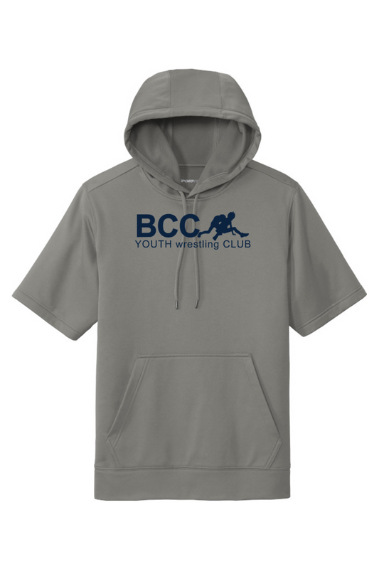 BCC Youth Wrestling Fleece Short Sleeve Hooded Pullover
