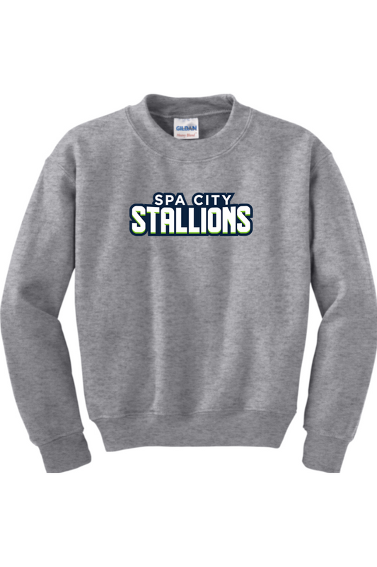 Spa City Stallions DTF Youth Heavy Blend Crewneck Sweatshirt