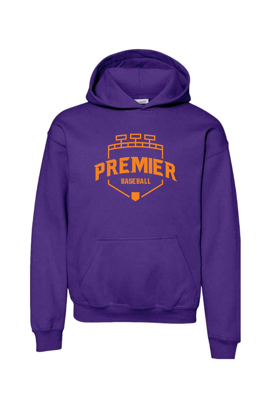 Premier Baseball AZ Youth Hooded Sweatshirt - Orange Logo