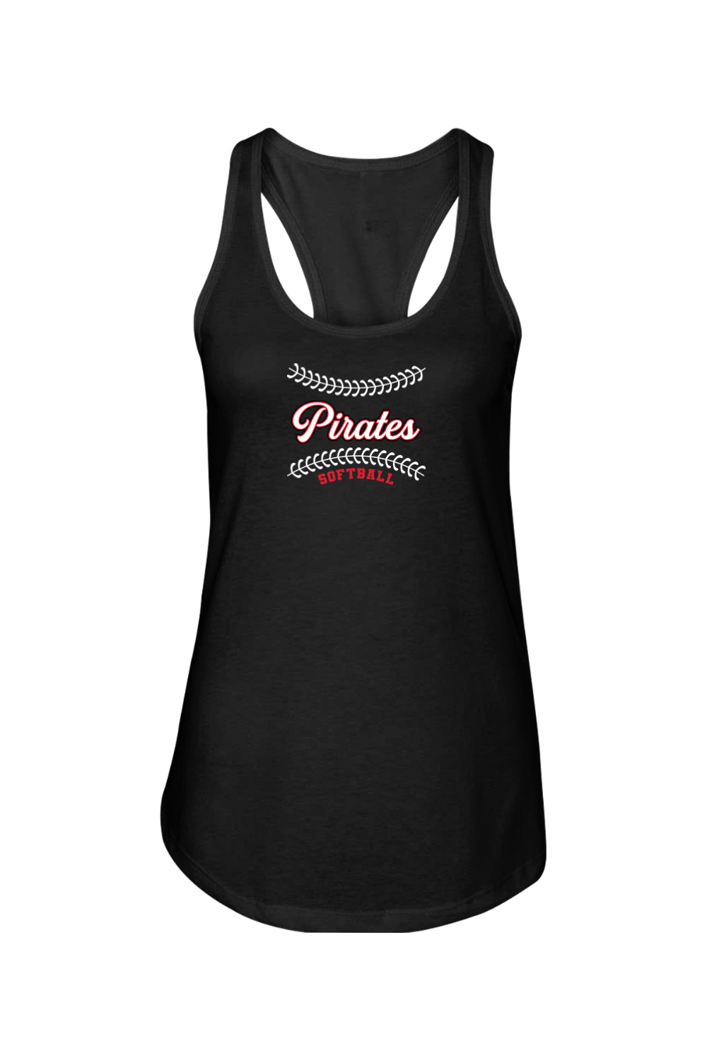 Cardington Pirates Softball DTF Ladies Racerback Tank