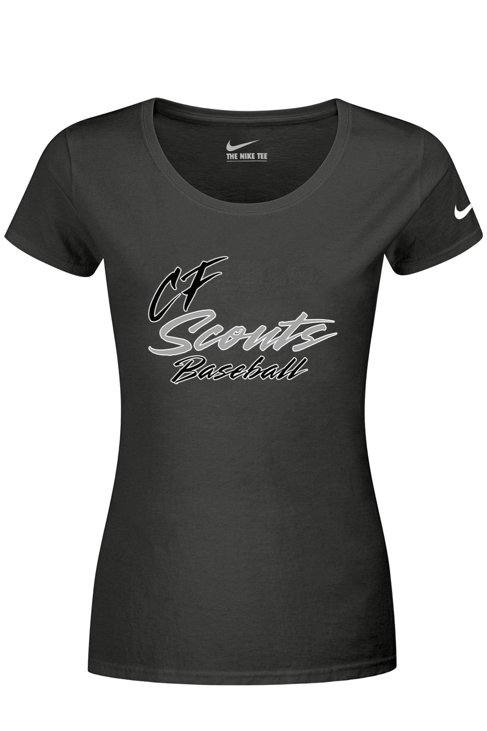 CF Scouts Baseball DTF Nike Ladies Dri-FIT Cotton/Poly Scoop Neck Tee