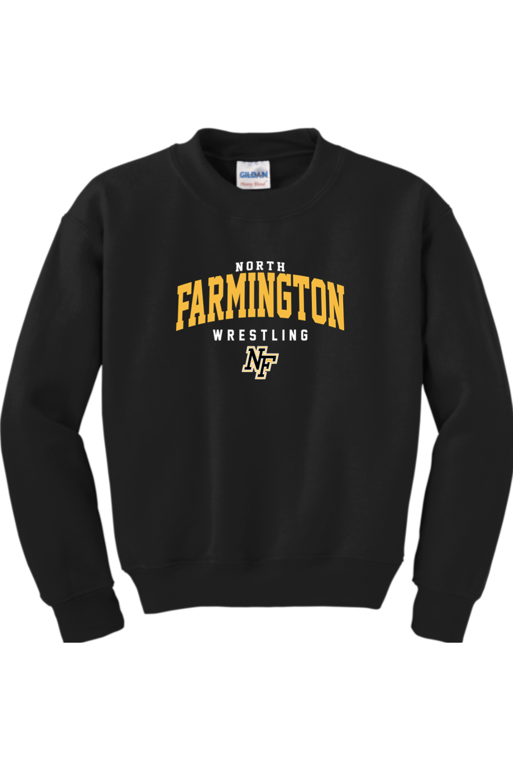 North Farmington Wrestling DTF Youth Heavy Blend Crewneck Sweatshirt