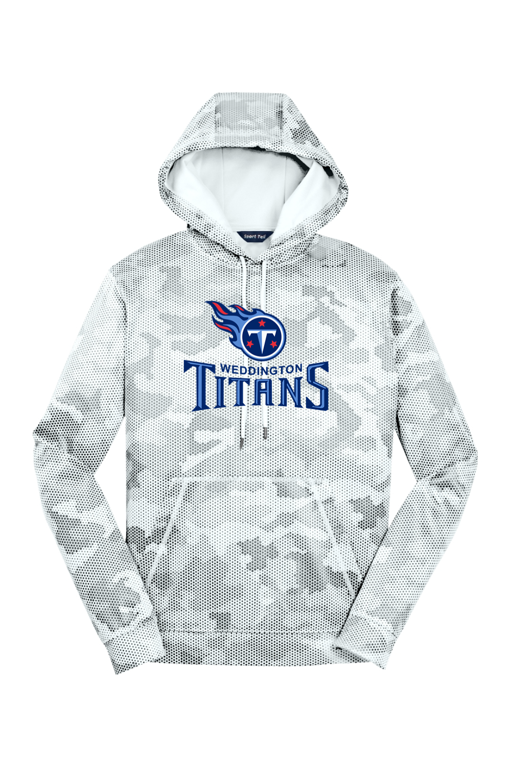 Weddington Titans Football DTF CamoHex Fleece Hooded Pullover