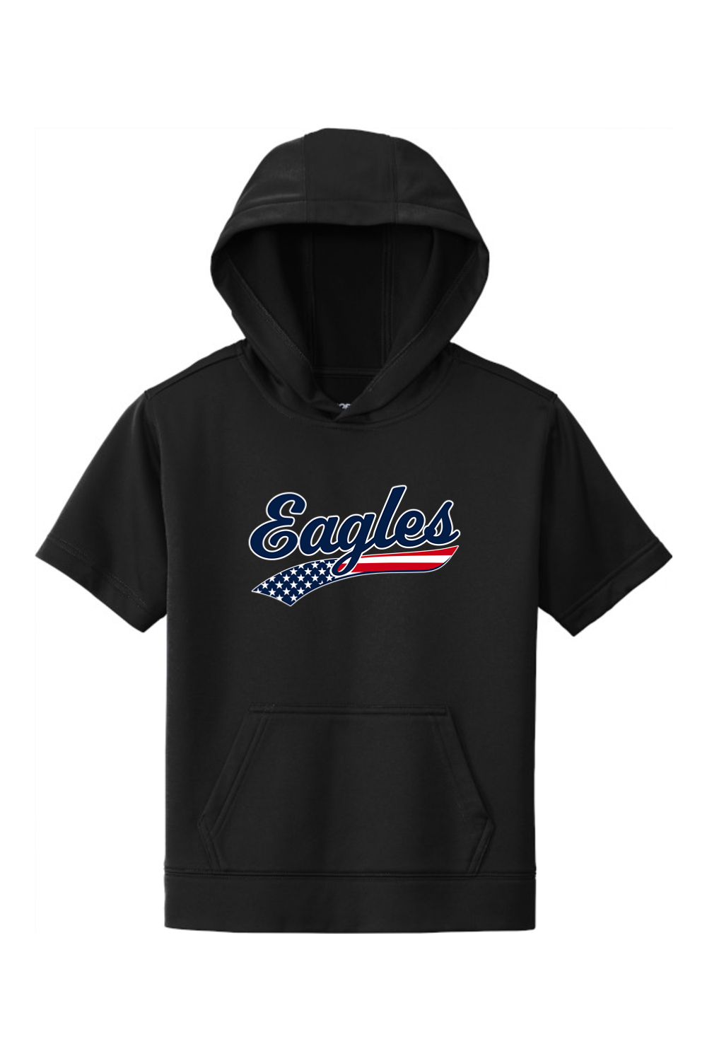 Watervliet Eagles Baseball DTF Youth Fleece Short Sleeve Hooded Pullover