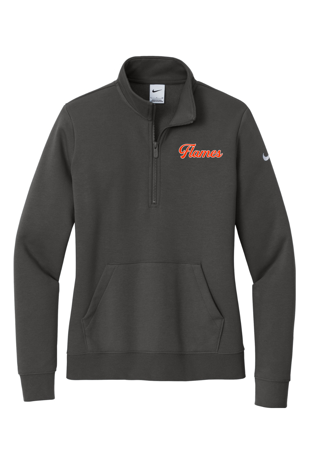 Flames MI Team DTF Nike Ladies Club Fleece Sleeve Swoosh 1/2-Zip