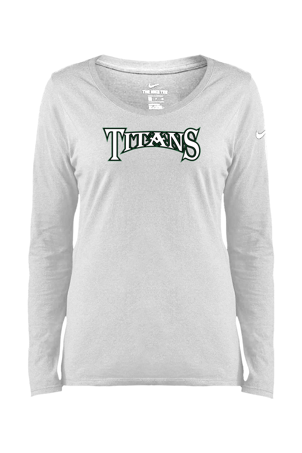 Nike Ladies Core Cotton Long Sleeve Scoop Neck Tee