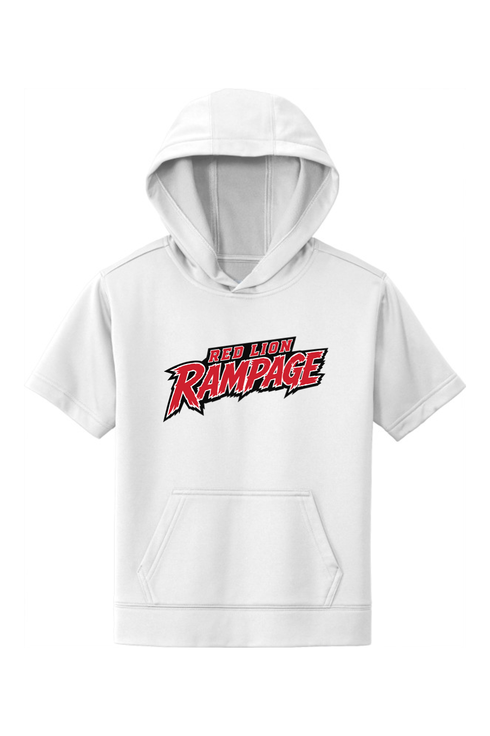 Red Lion Rampage DTF Youth Fleece Short Sleeve Hooded Pullover