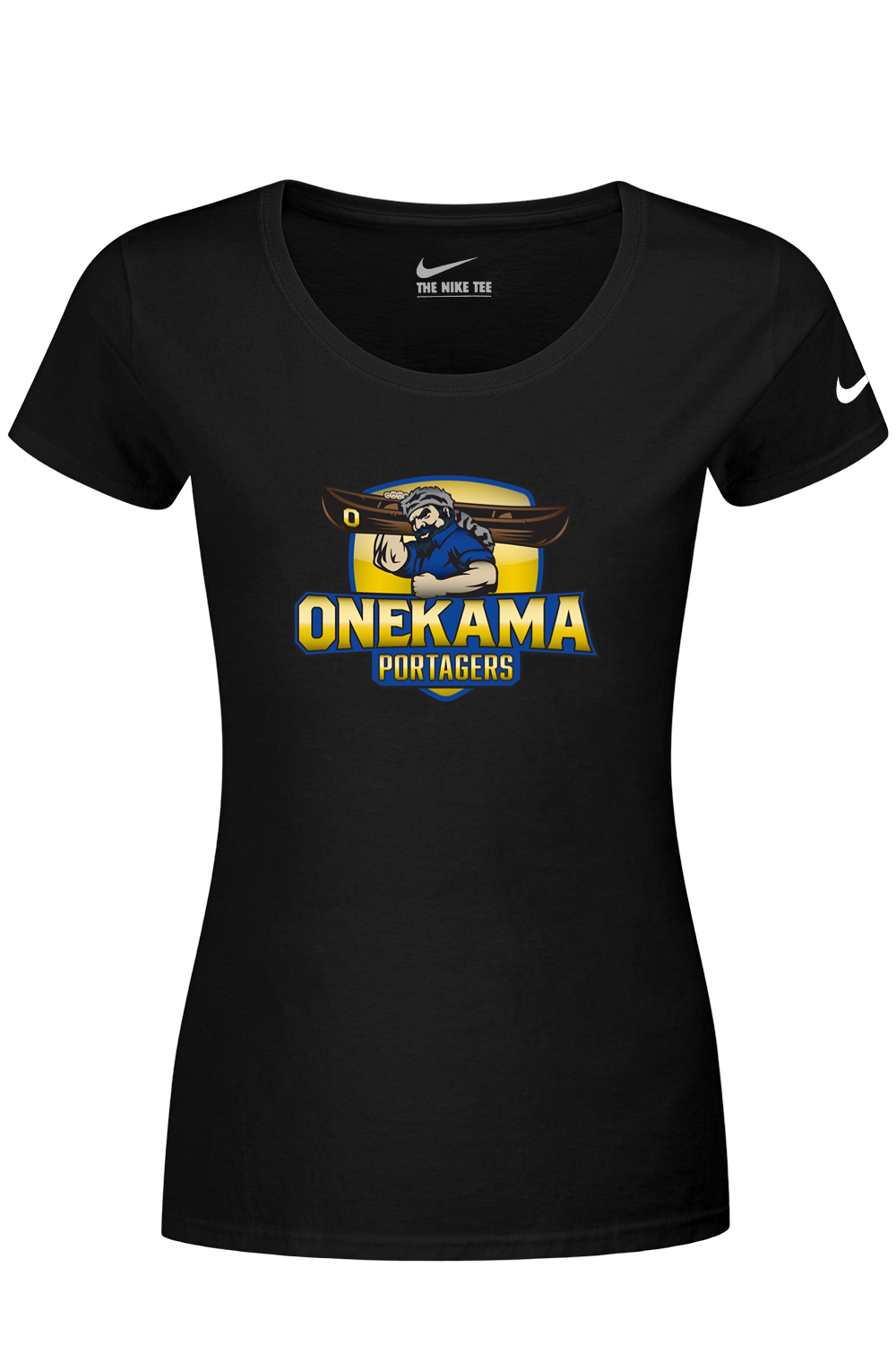 Onekama Portagers Football Nike Ladies Dri-FIT Cotton/Poly Scoop Neck Tee