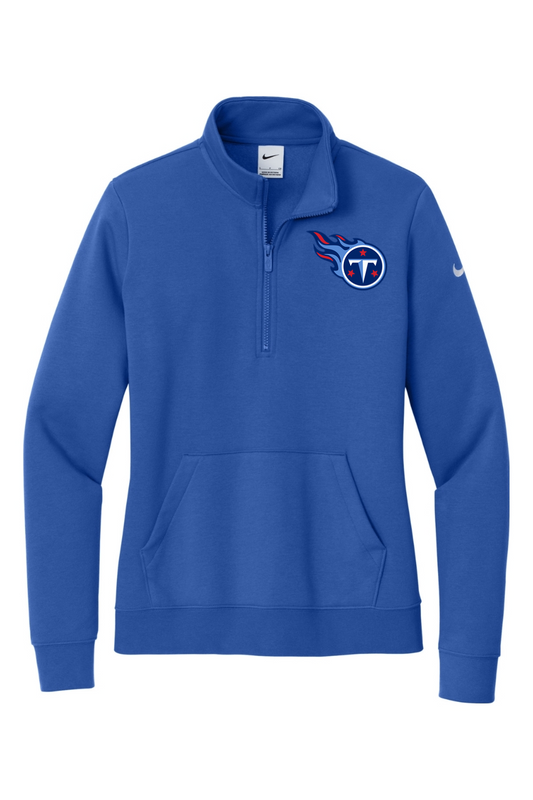 Weddington Titans Football DTF Nike Ladies Club Fleece Sleeve Swoosh 1/2-Zip