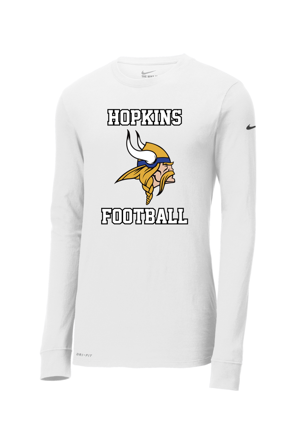 Hopkins High School Football DTF Nike Dri-FIT Cotton/Poly Long Sleeve Tee