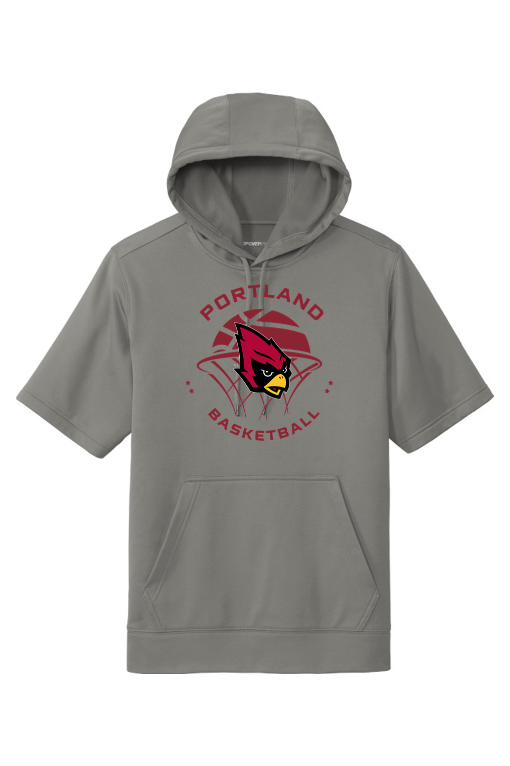 Portland Raider Basketball Fleece Short Sleeve Hooded Pullover
