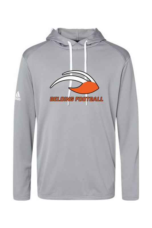 Adidas Textured Mixed Media Hooded Sweatshirt