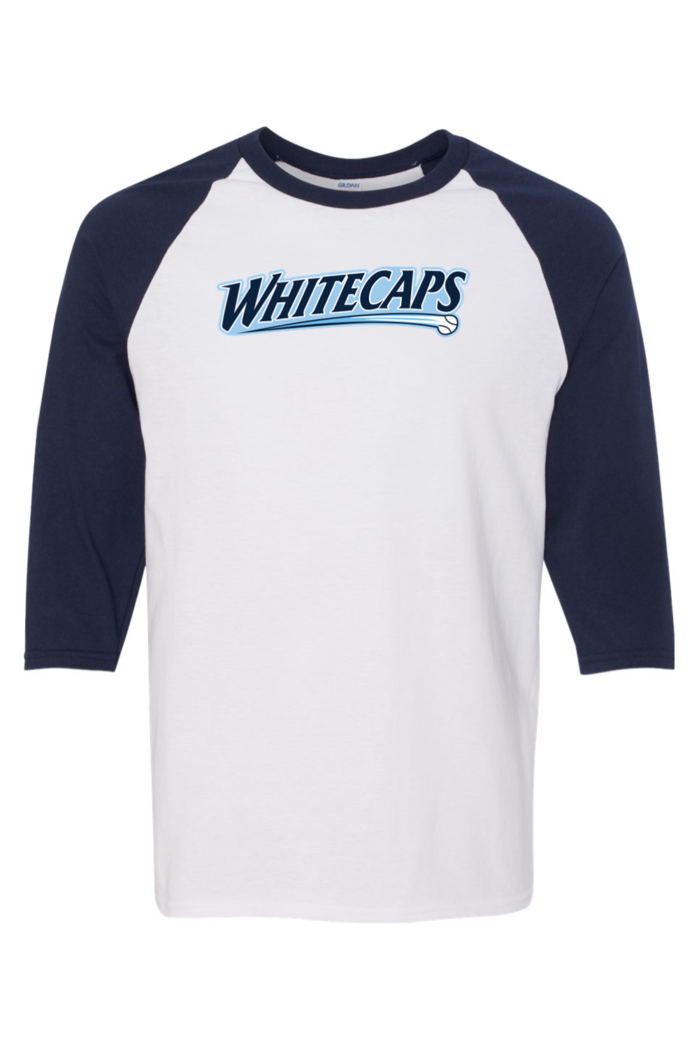 Whitecaps Baseball Three-Quarter Sleeve T-Shirt