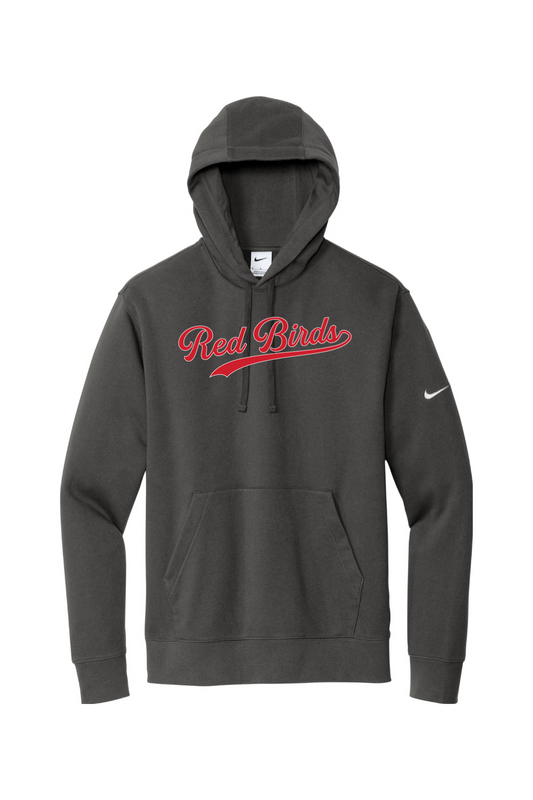 Marion Redbirds Baseball DTF Nike Club Fleece Sleeve Swoosh Pullover Hoodie