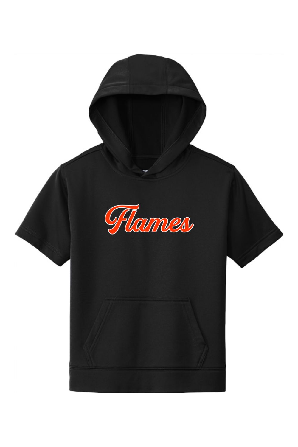 Flames MI Team DTF Youth Fleece Short Sleeve Hooded Pullover