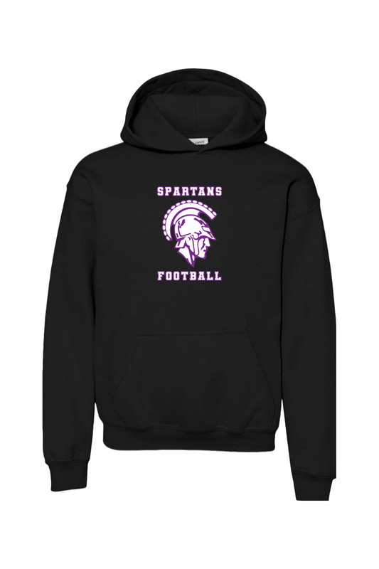 Spartans Football DTF Youth Heavy Blend Hooded Sweatshirt