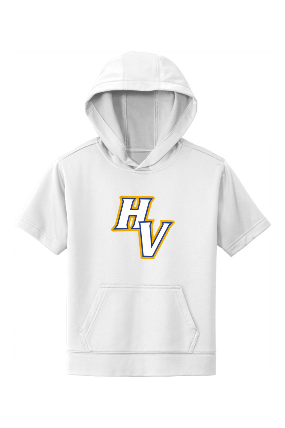 Hopkins High School Football DTF Youth Fleece Short Sleeve Hooded Pullover