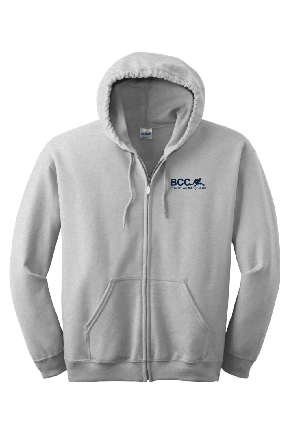 BCC Youth Wrestling Heavy Blend Full-Zip Hooded Sweatshirt